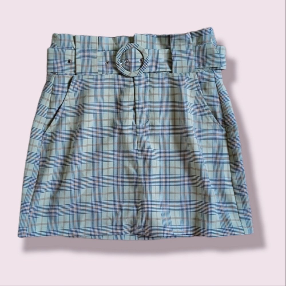 Windsor | sage plaid skirt